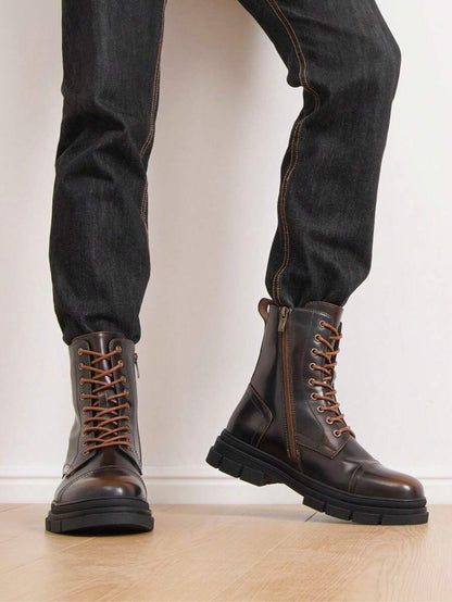 Tactical Support High Top Boots with Side Zipper