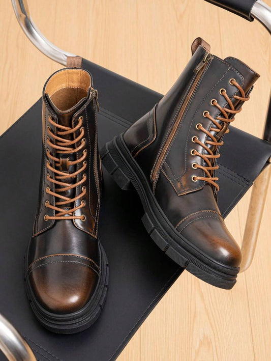 Tactical Support High Top Boots with Side Zipper - OutfitLondon