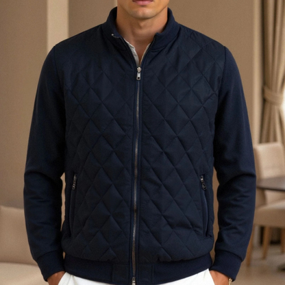 Classic Quilted Navy Mens Jacket