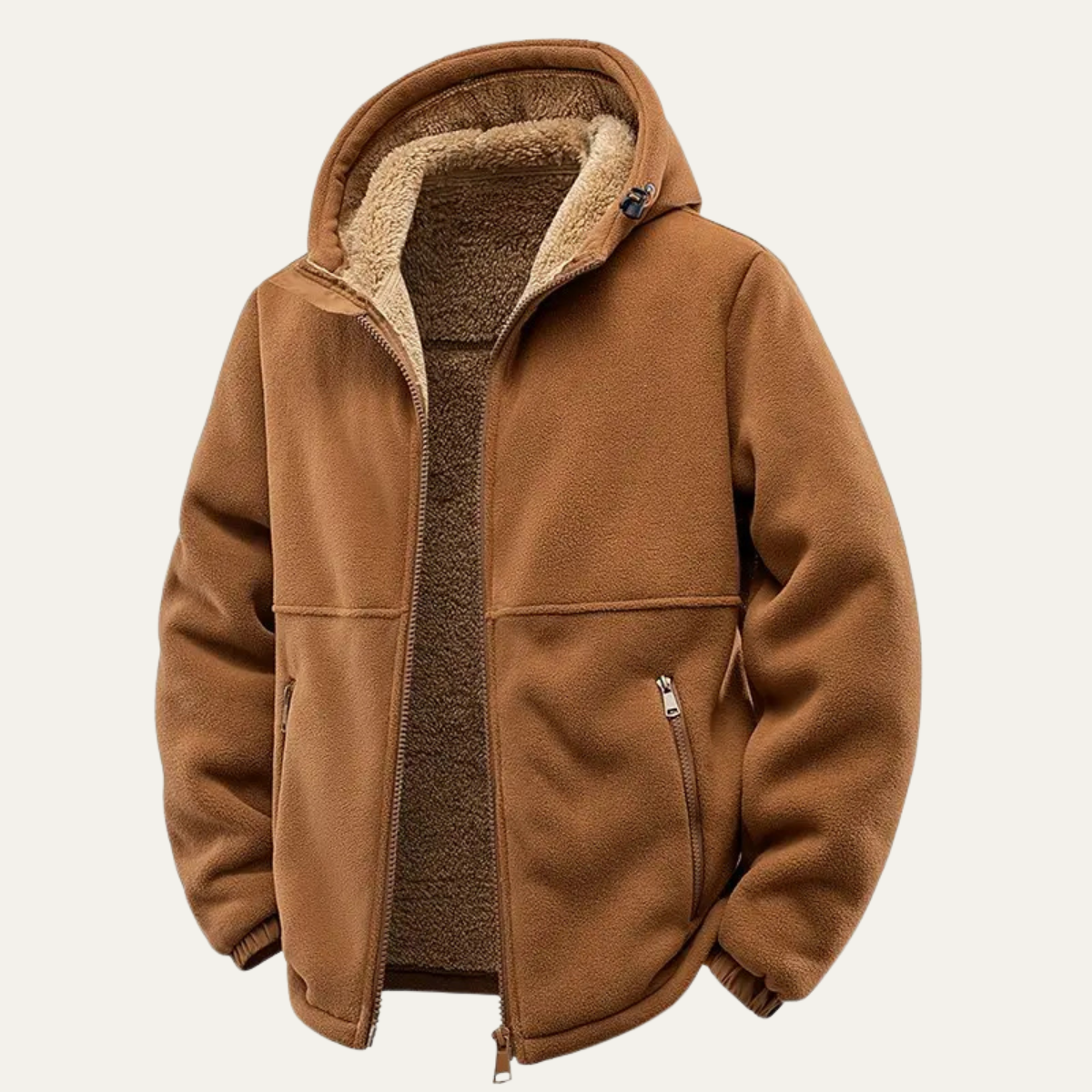 Warm Men's Full Zip Fleece Hoodie Jacket - OutfitLondon