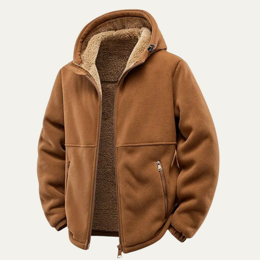 Warm Men's Full Zip Fleece Hoodie Jacket - OutfitLondon