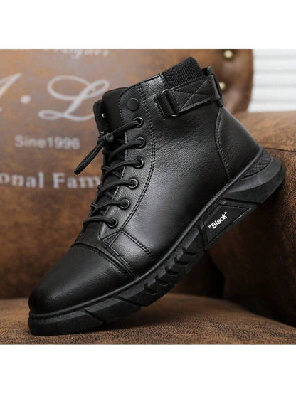 Tall Brown Leather Supportive Ankle Boots with zip