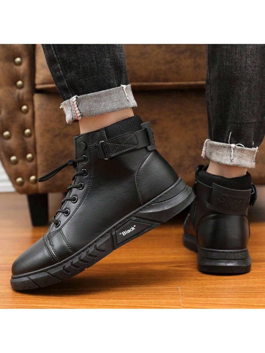 Tall Brown Leather Supportive Ankle Boots with zip