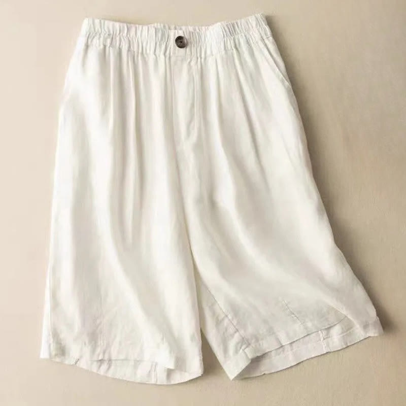 Comfortable Fit Casual Shorts with Elastic Waist