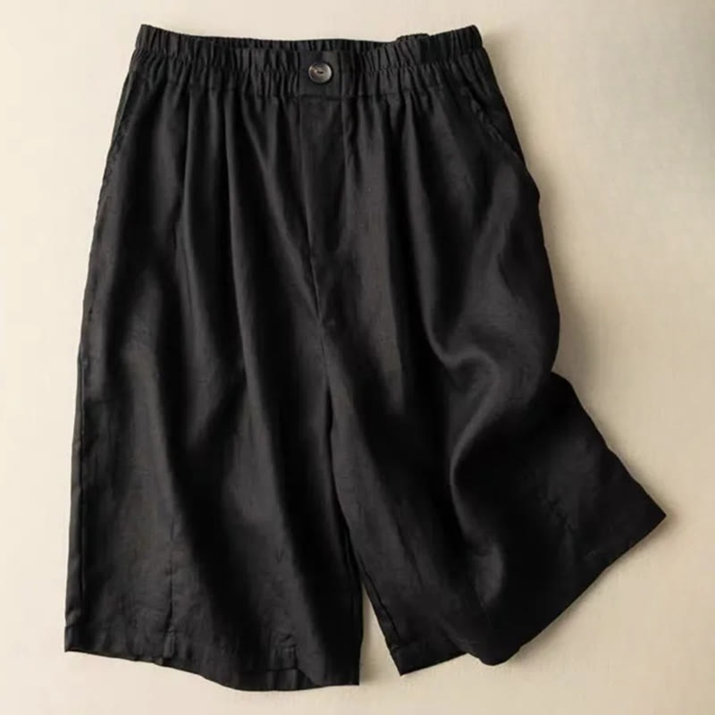 Comfortable Fit Casual Shorts with Elastic Waist