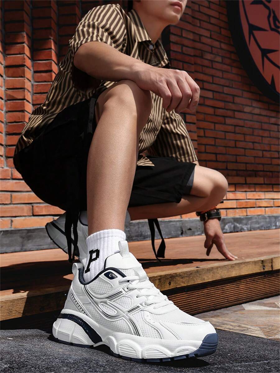 Airy Thick Sole Beige Sneakers