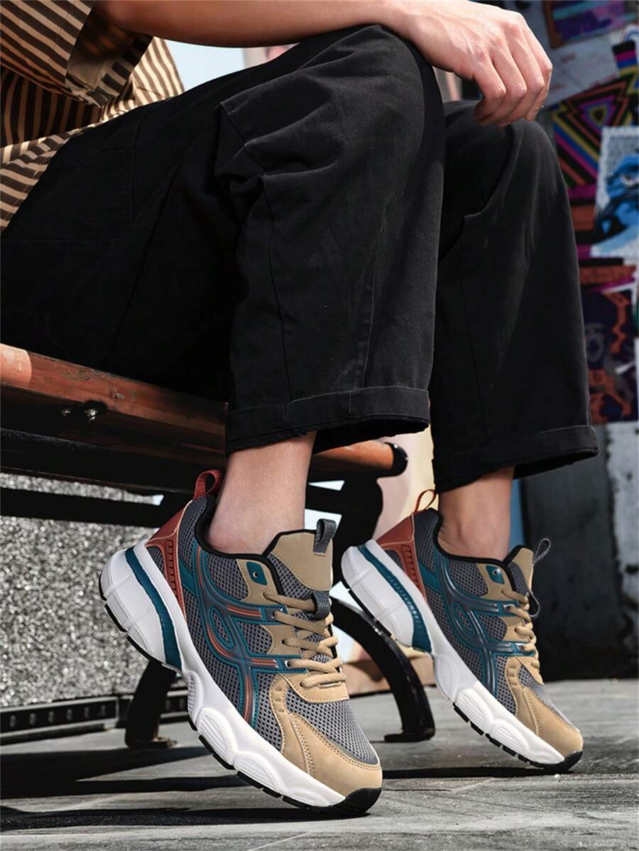 Airy Thick Sole Beige Sneakers