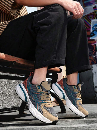 Airy Thick Sole Beige Sneakers