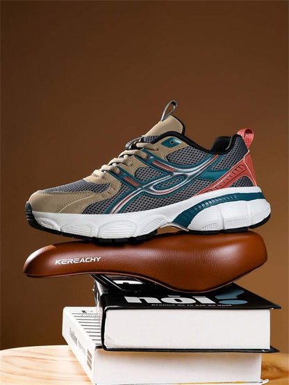 Airy Thick Sole Beige Sneakers