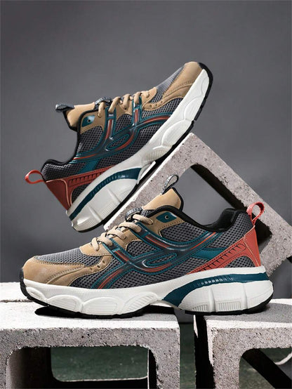 Airy Thick Sole Beige Sneakers