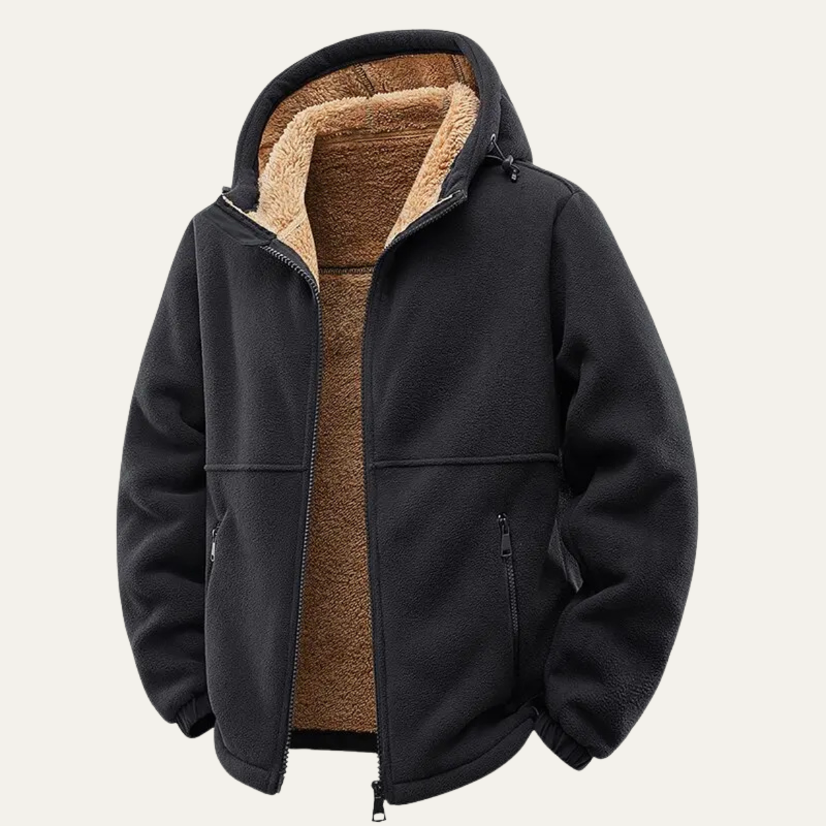 Warm Men's Full Zip Fleece Hoodie Jacket