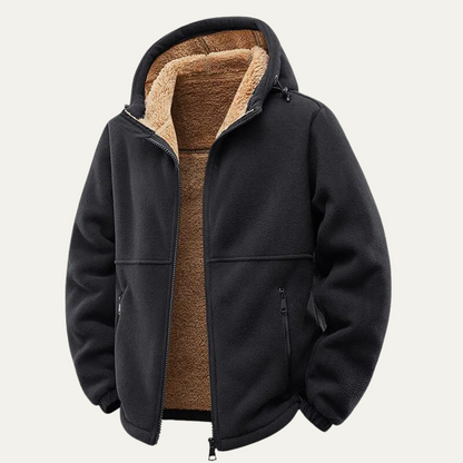 Warm Men's Full Zip Fleece Hoodie Jacket