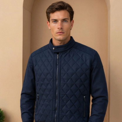 Classic Quilted Navy Mens Jacket