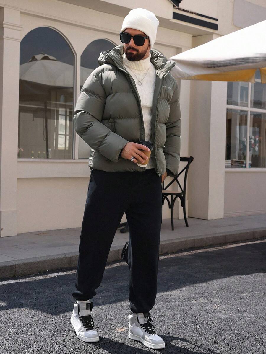 Comfortable Grey Hoodie Coat