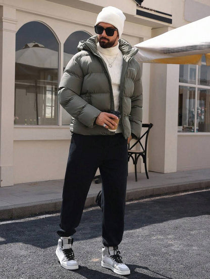 Comfortable Grey Hoodie Coat