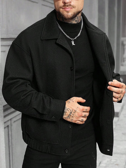 Relaxed Fit Wool Coat - OutfitLondon