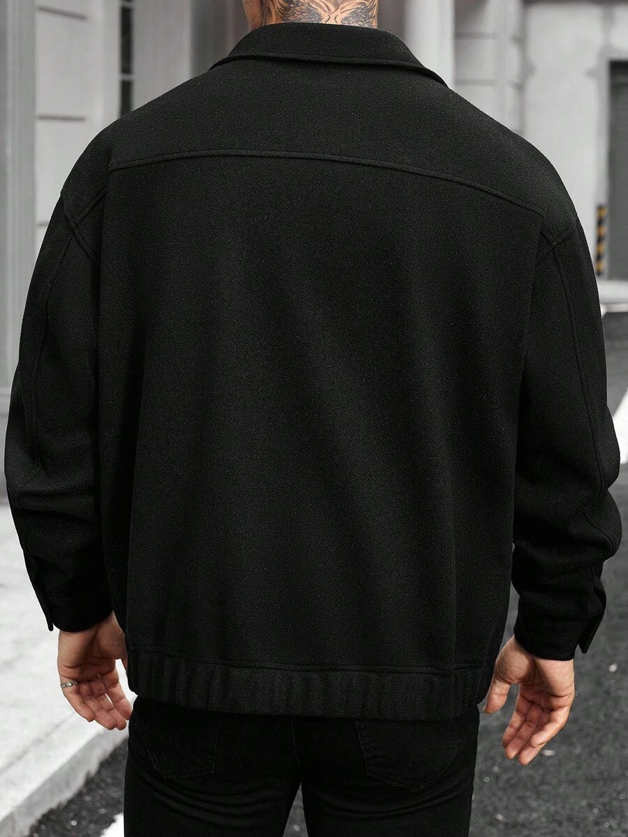 Relaxed Fit Wool Coat
