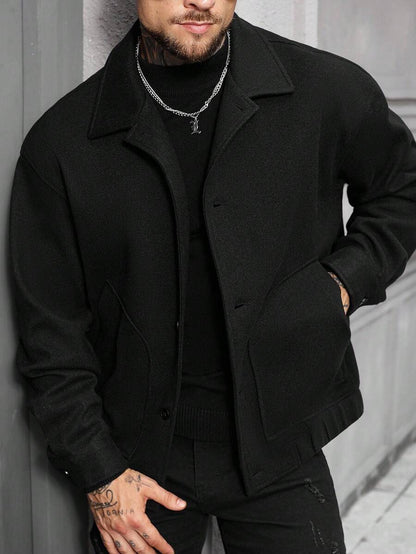 Relaxed Fit Wool Coat