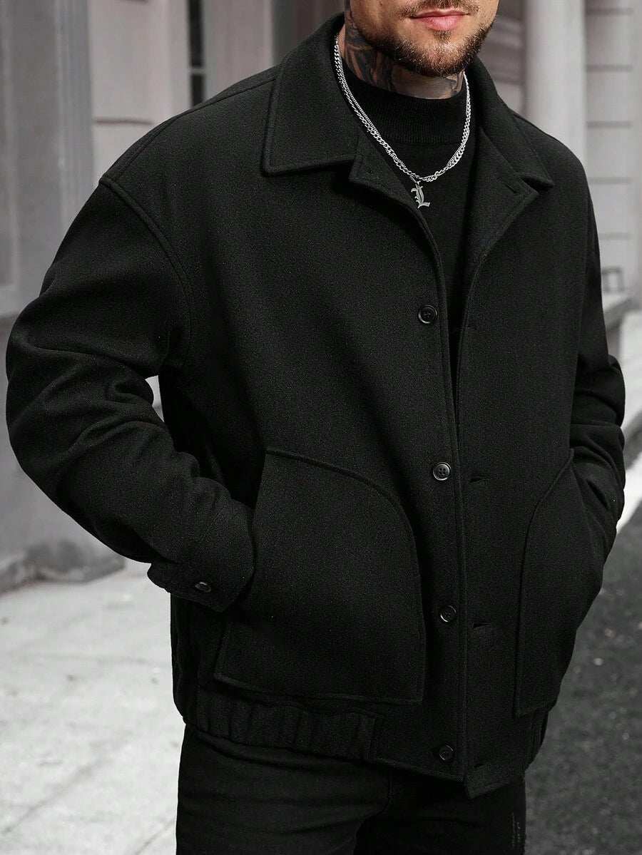 Relaxed Fit Wool Coat