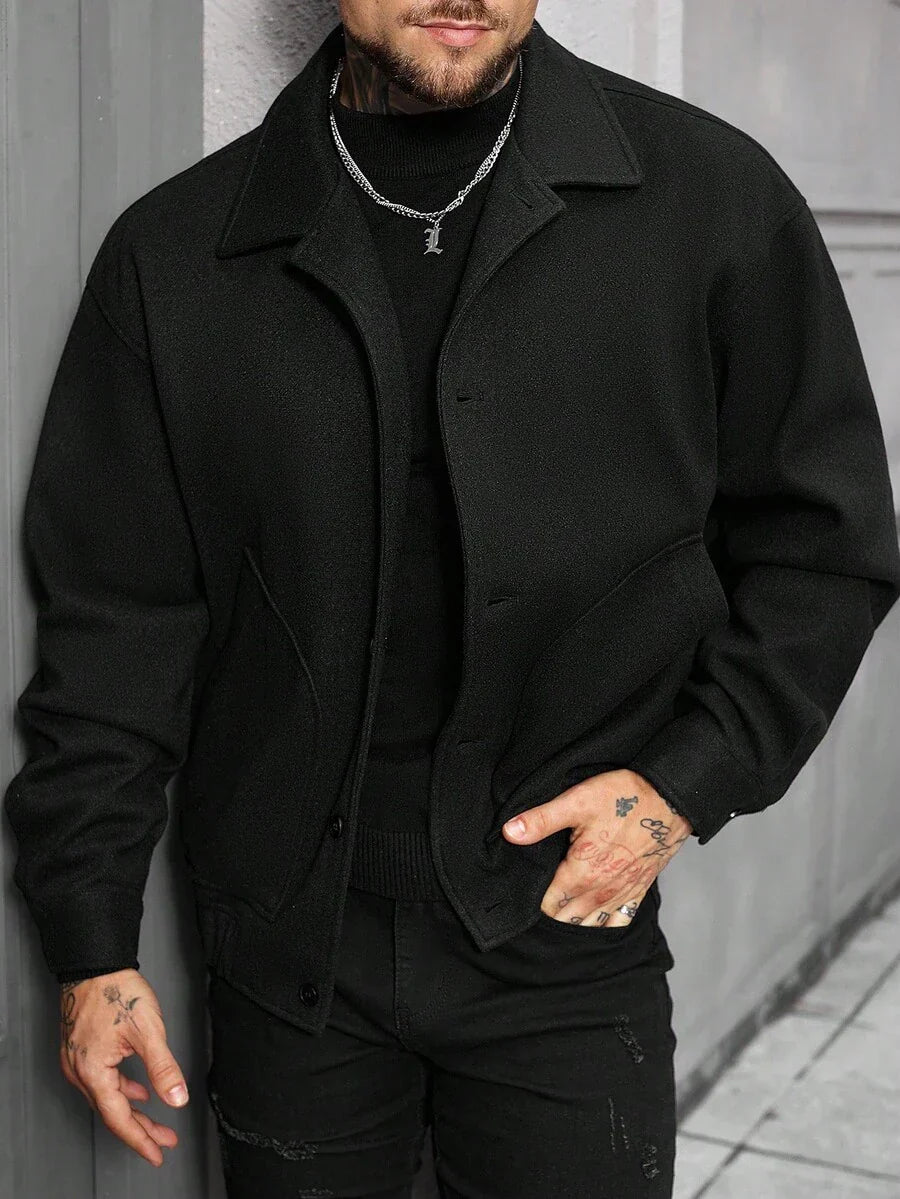 Relaxed Fit Wool Coat