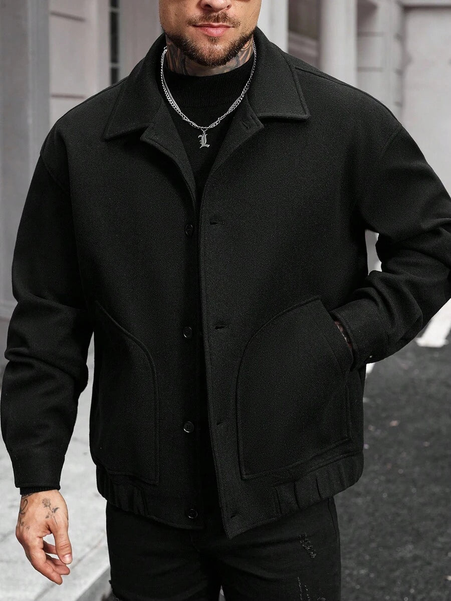 Relaxed Fit Wool Coat