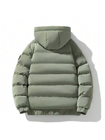 Warm Grey Down Parka Coat