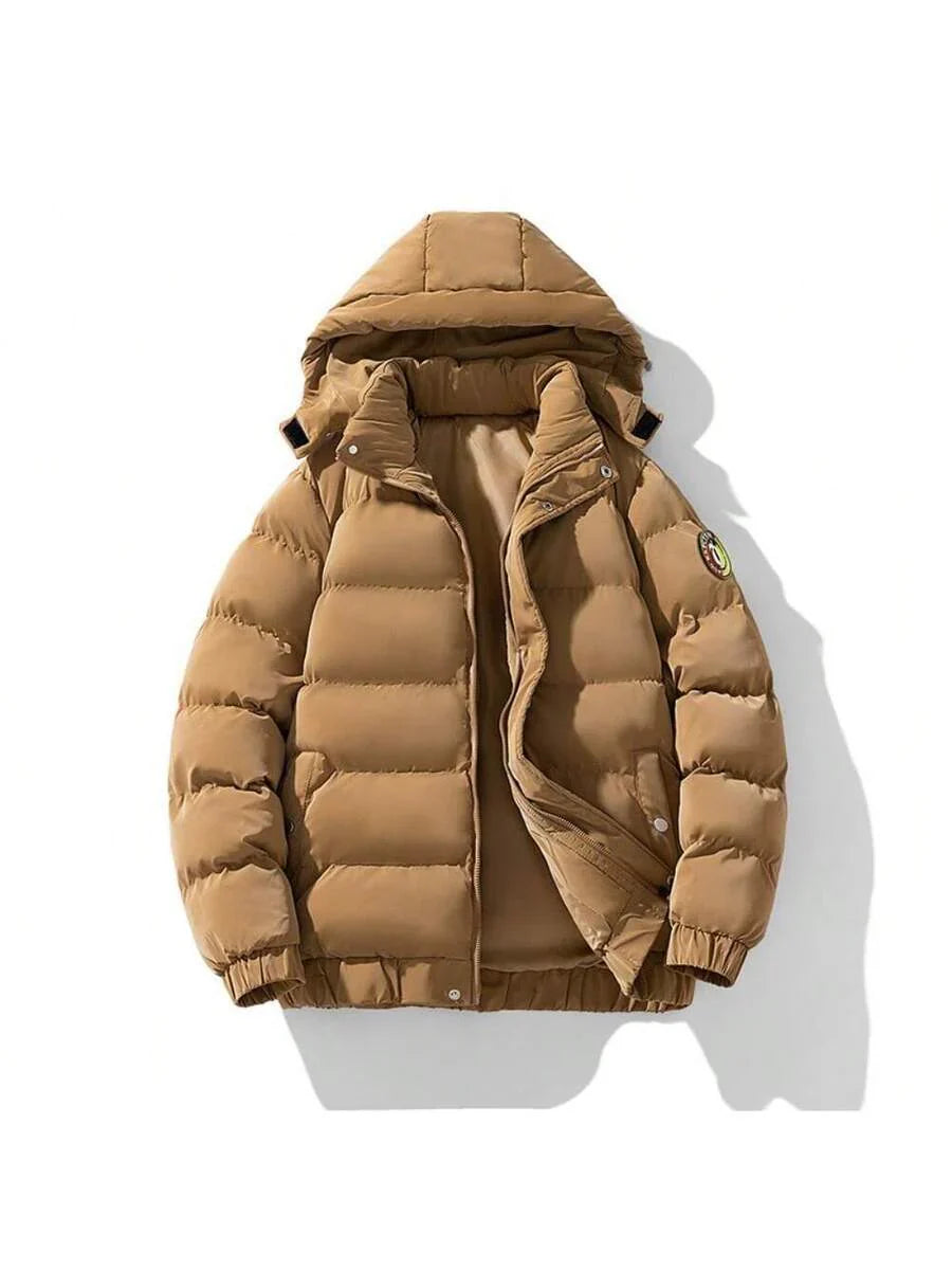 Warm Grey Down Parka Coat
