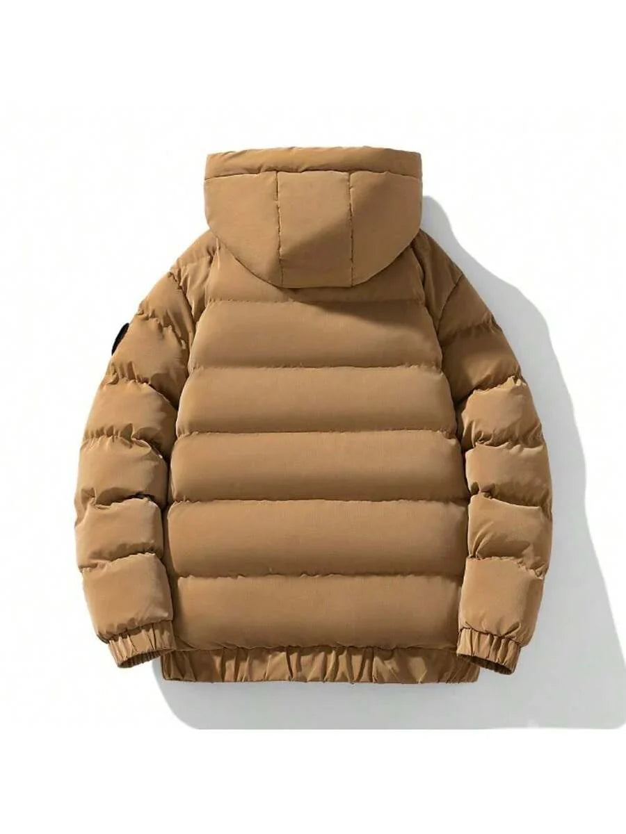 Warm Grey Down Parka Coat
