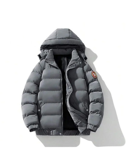 Warm Grey Down Parka Coat