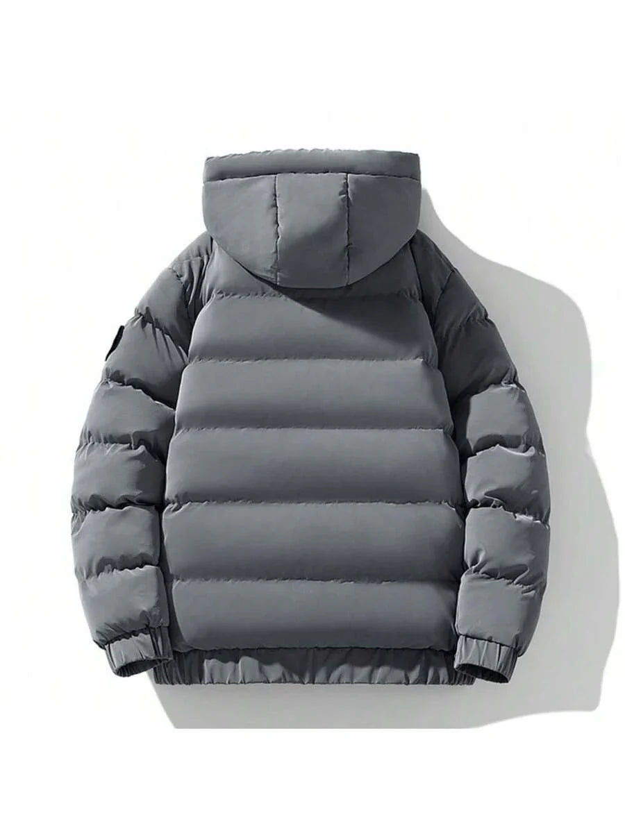 Warm Grey Down Parka Coat