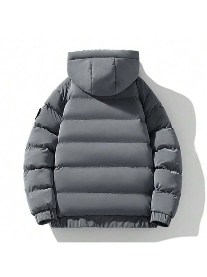 Warm Grey Down Parka Coat