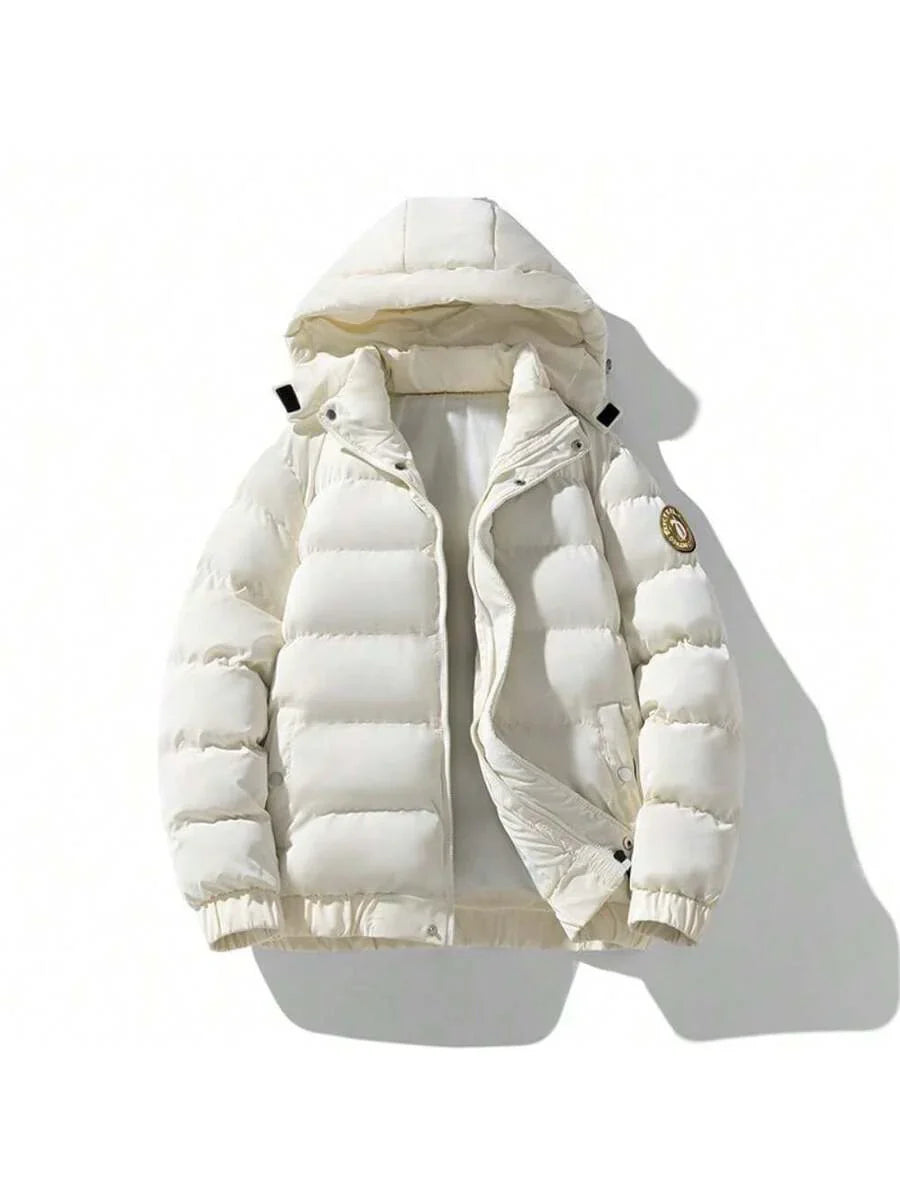 Warm Grey Down Parka Coat
