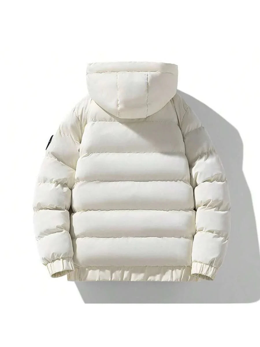 Warm Grey Down Parka Coat