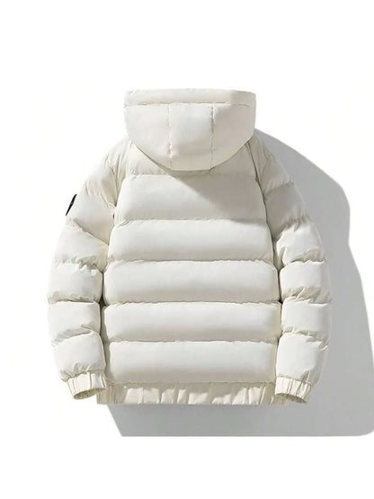 Warm Grey Down Parka Coat