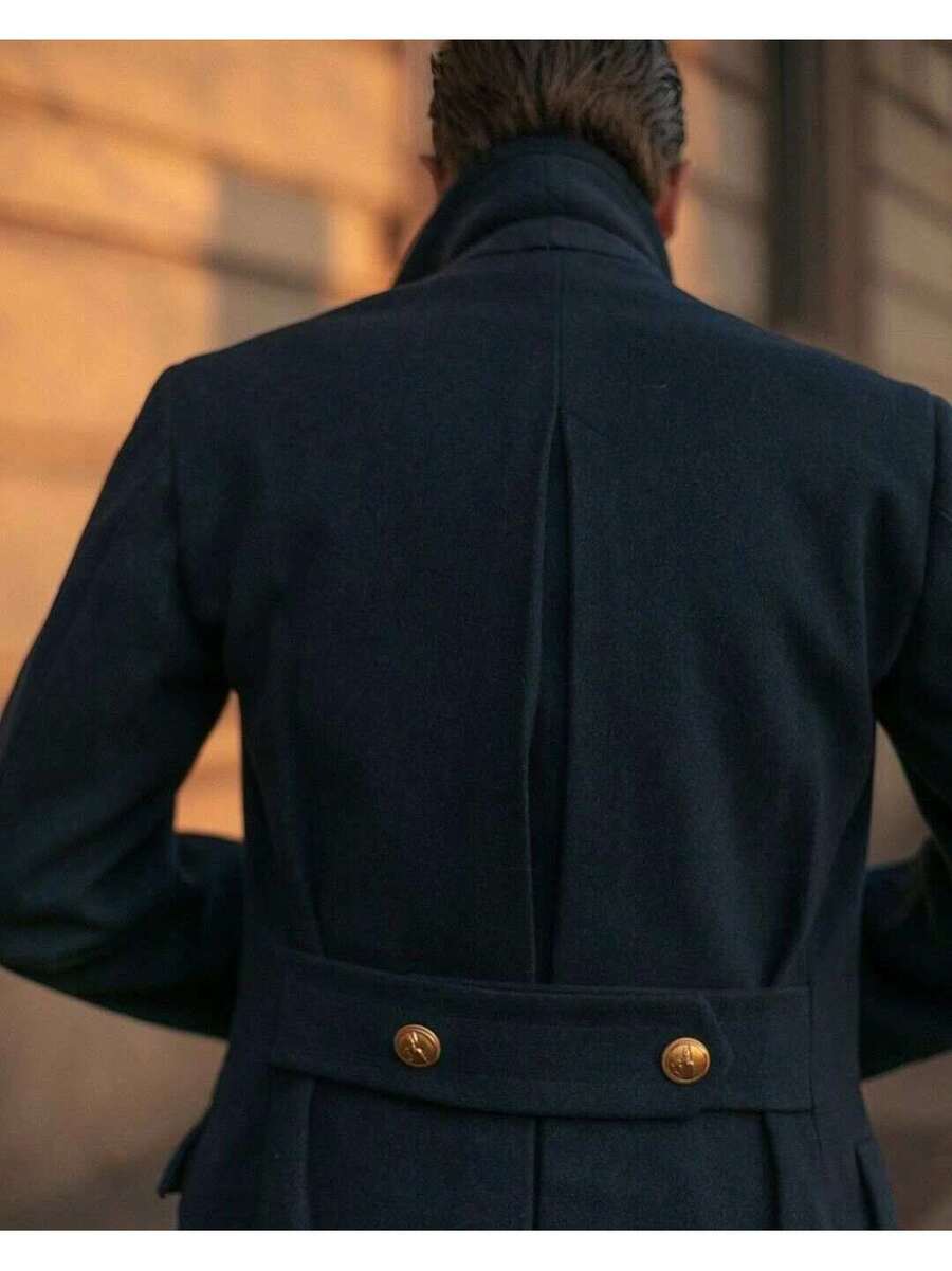 Dark Blue Winter Pea Coat