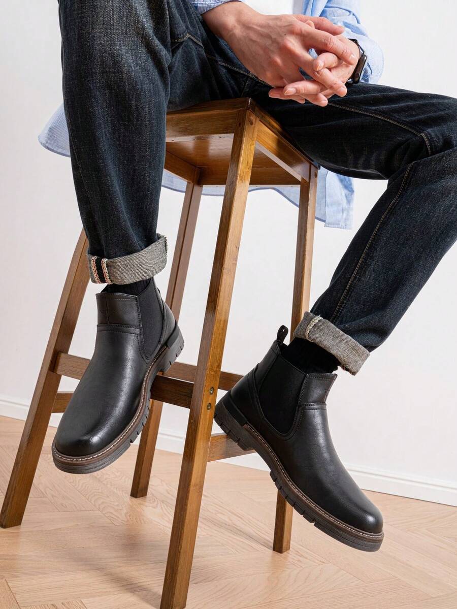 Men's Smart Leather Ankle Boots