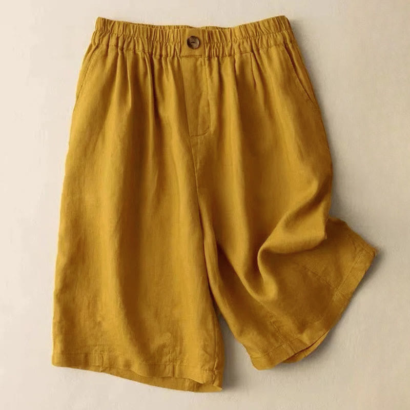Comfortable Fit Casual Shorts with Elastic Waist