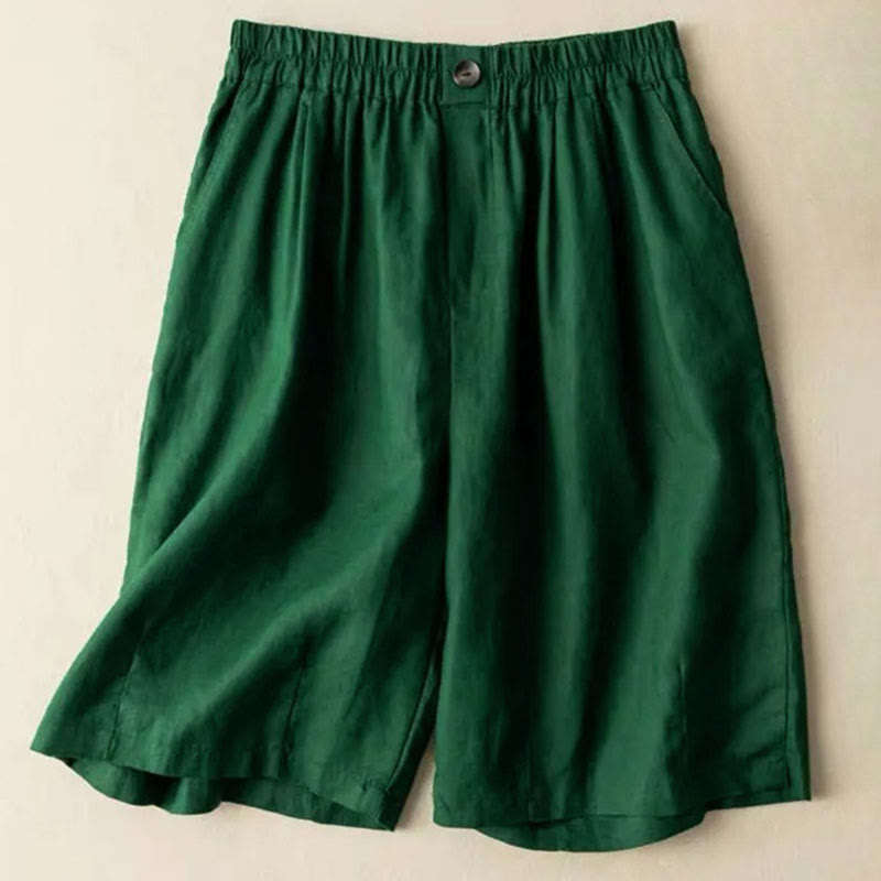 Comfortable Fit Casual Shorts with Elastic Waist