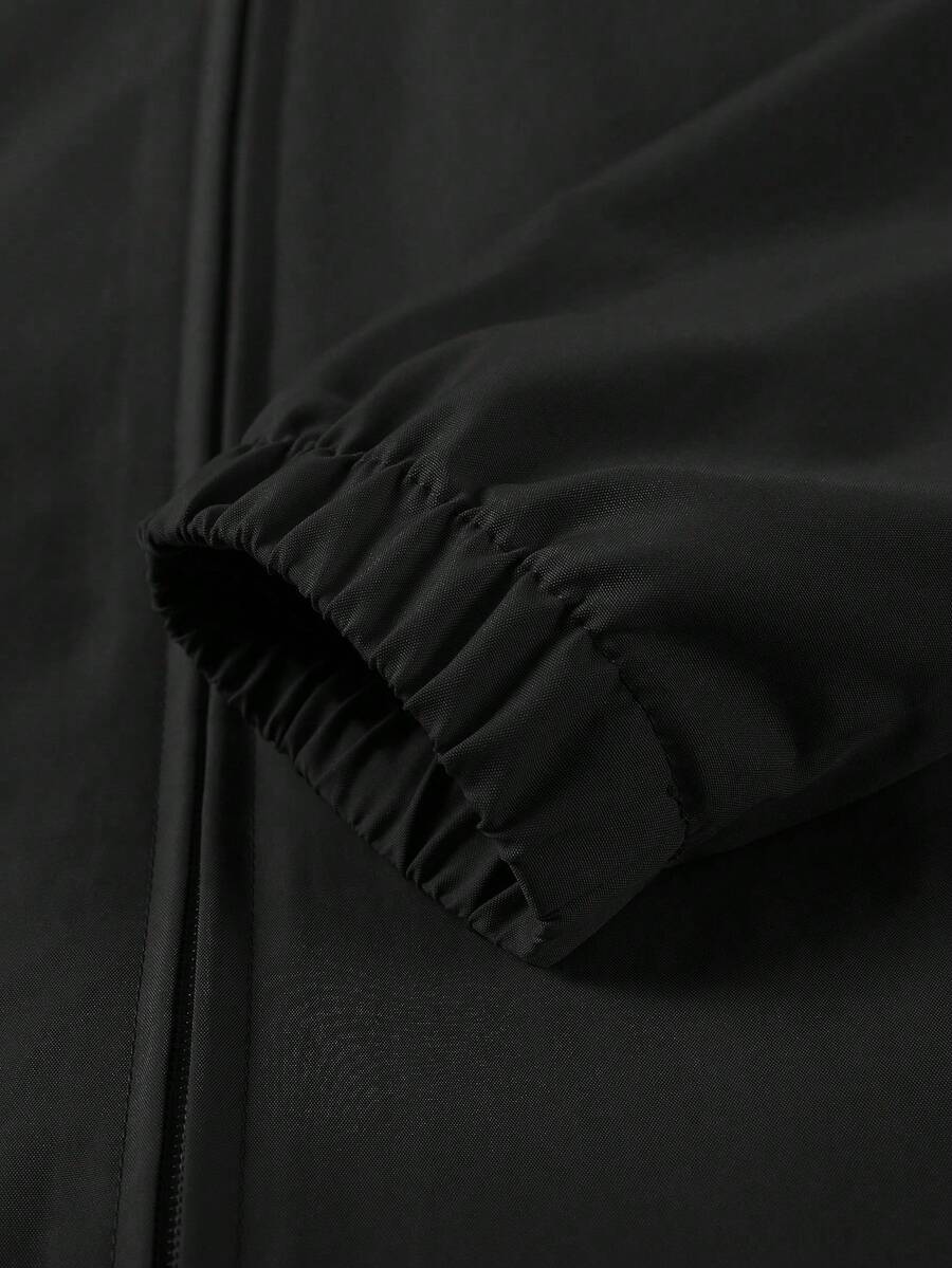 Relaxed Fit Black Coat