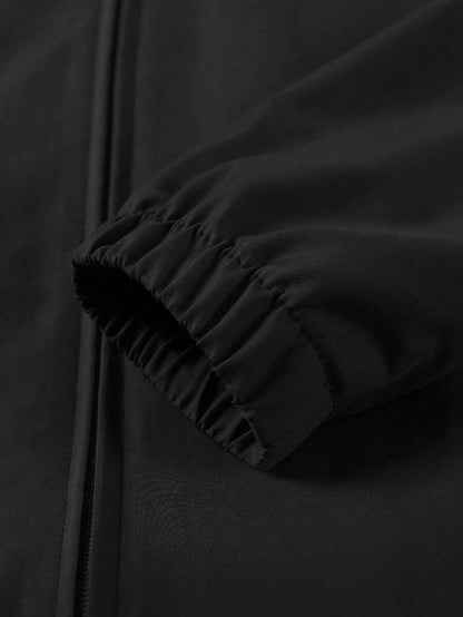 Relaxed Fit Black Coat