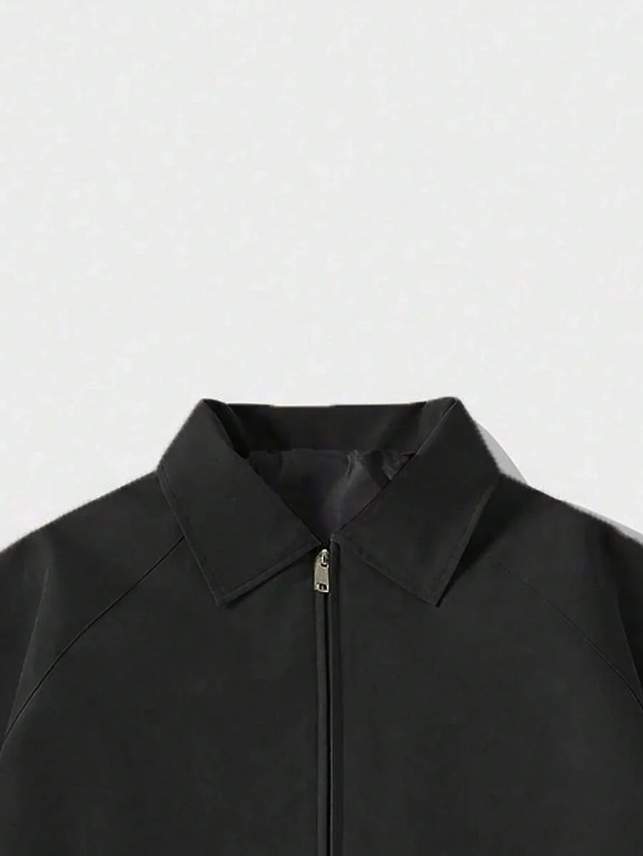 Relaxed Fit Black Coat
