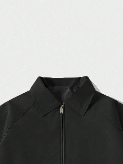 Relaxed Fit Black Coat
