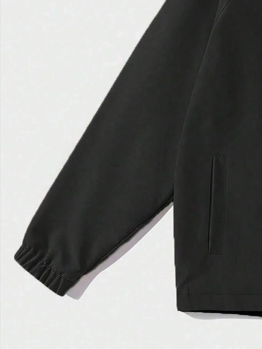 Relaxed Fit Black Coat