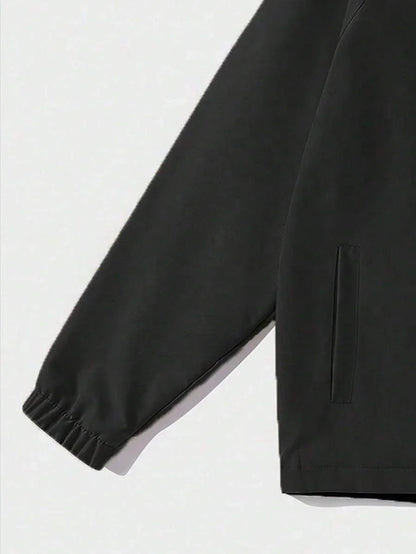 Relaxed Fit Black Coat