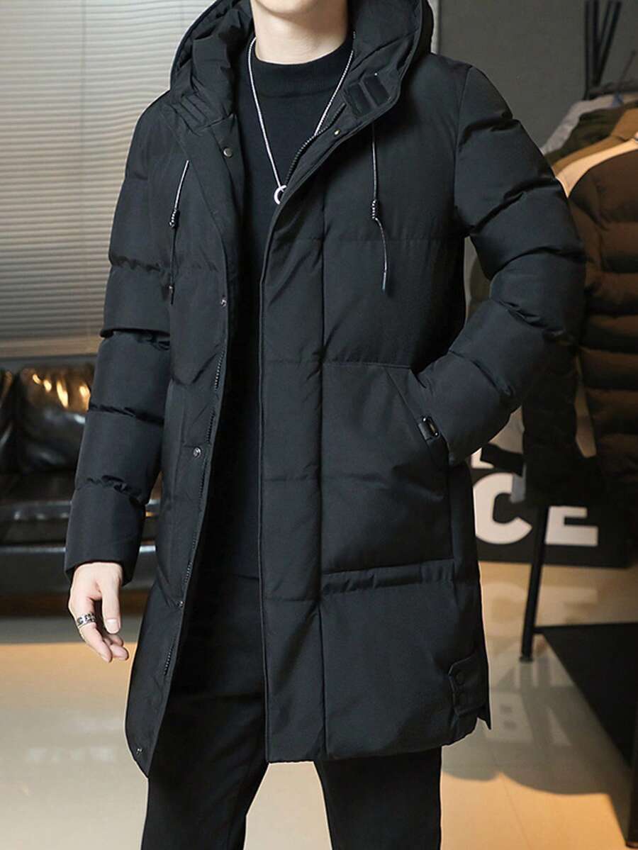 Classic Black Hoodie Coat