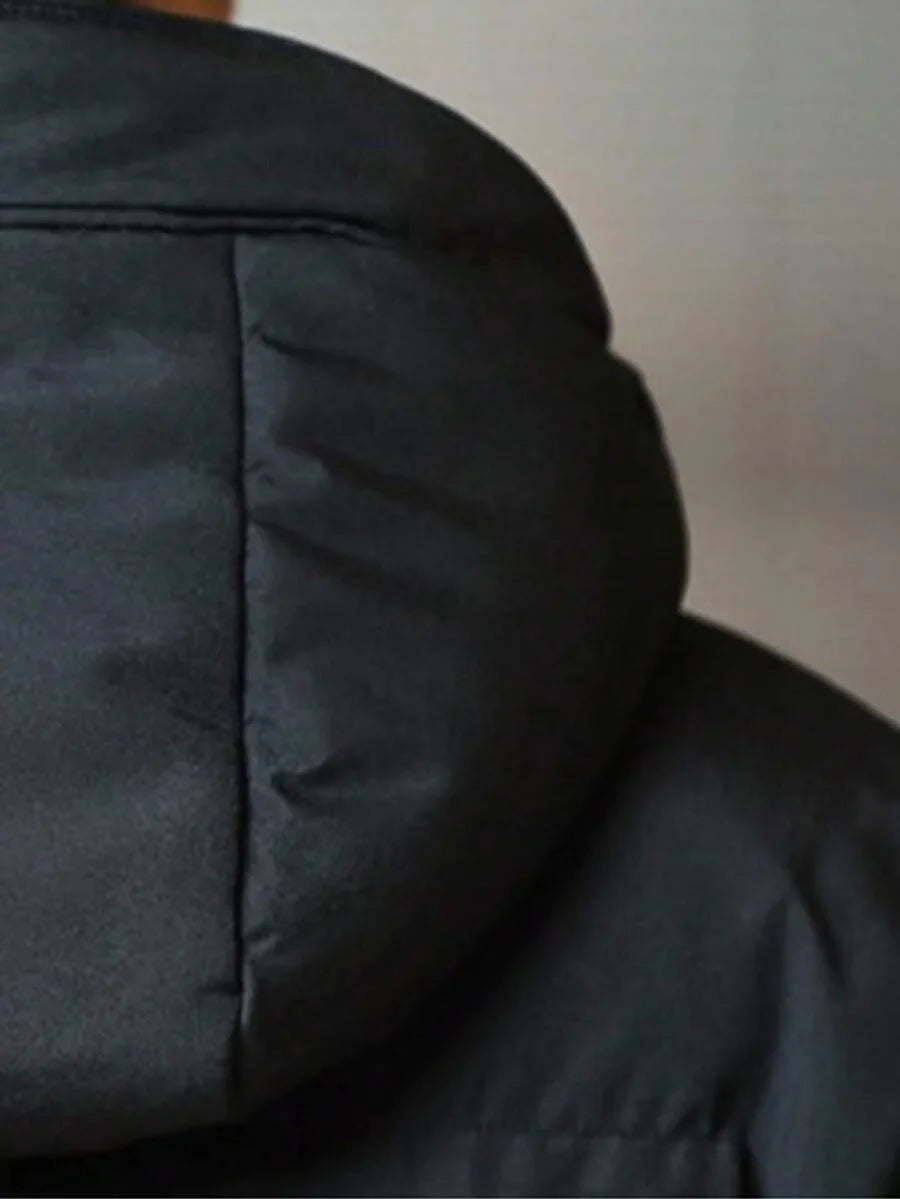 Classic Black Hoodie Coat