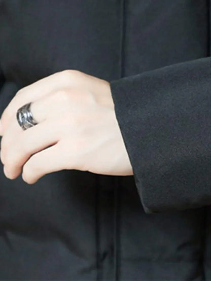 Classic Black Hoodie Coat