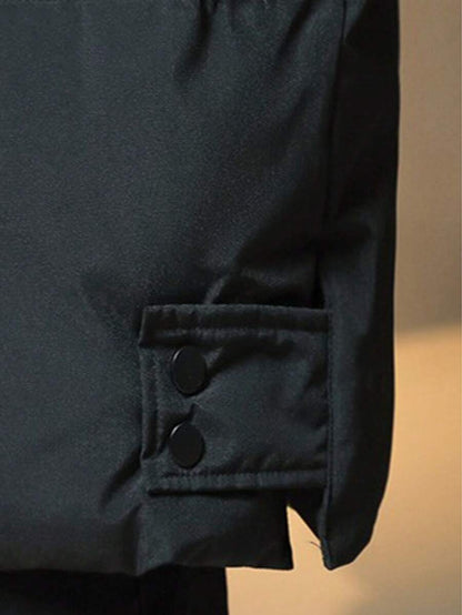 Classic Black Hoodie Coat