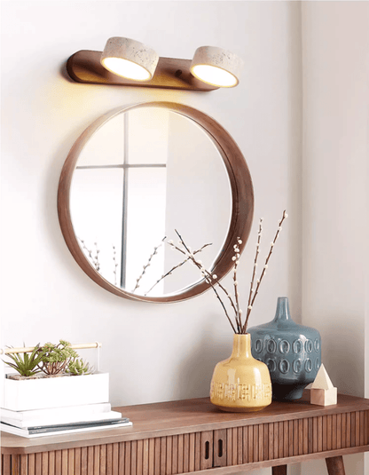 Contemporary Stone Round LED Wall Light Fixture