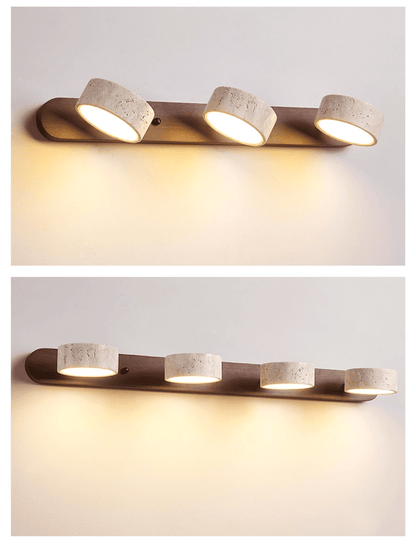 Contemporary Stone Round LED Wall Light Fixture